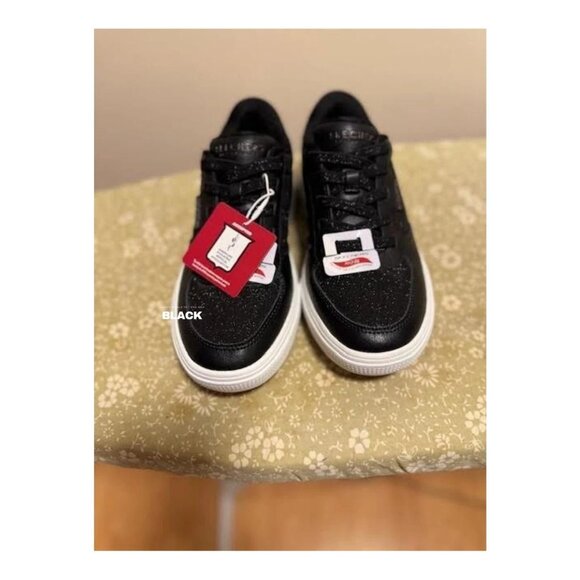 Skechers Street Arch Fit Arcade Sneakers-Glittery Night Black Sz 6.5 - Picture 2 of 6